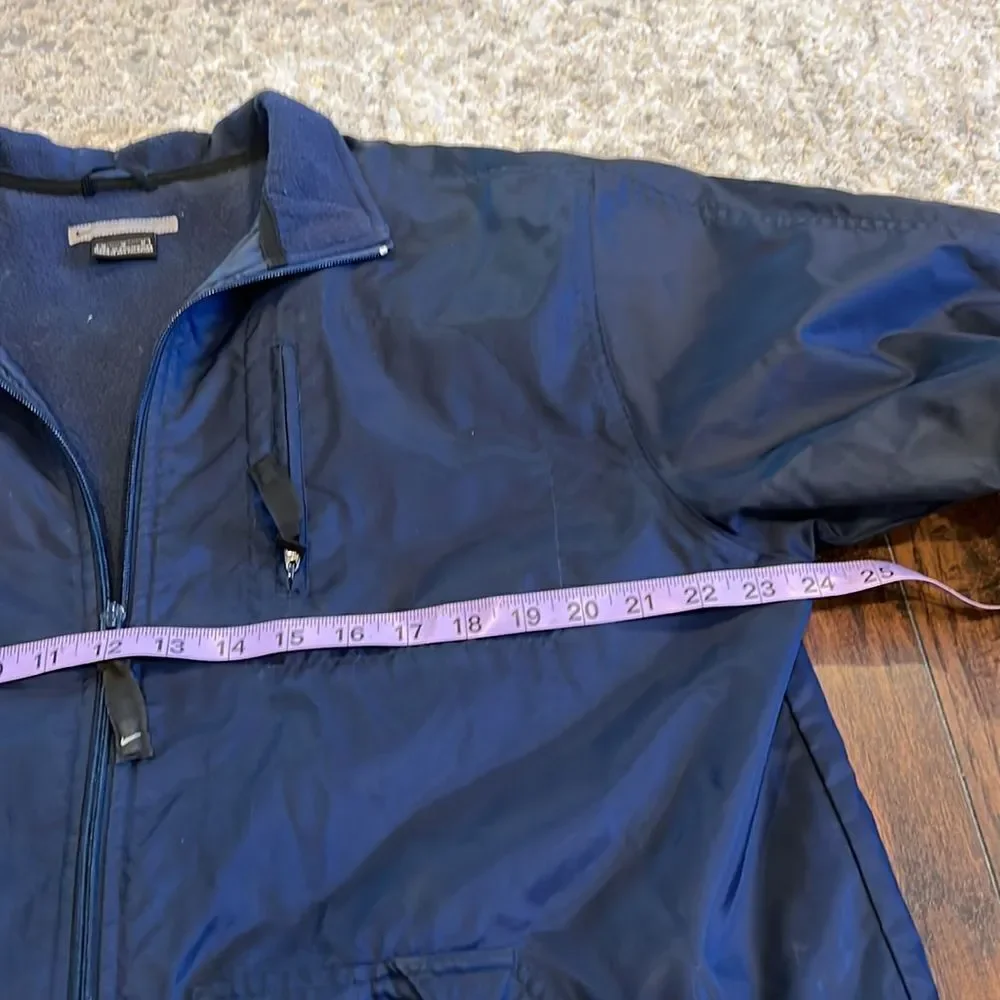 VTG‎ Nike Fleece Lined Windbreaker Navy size Medium in EUC